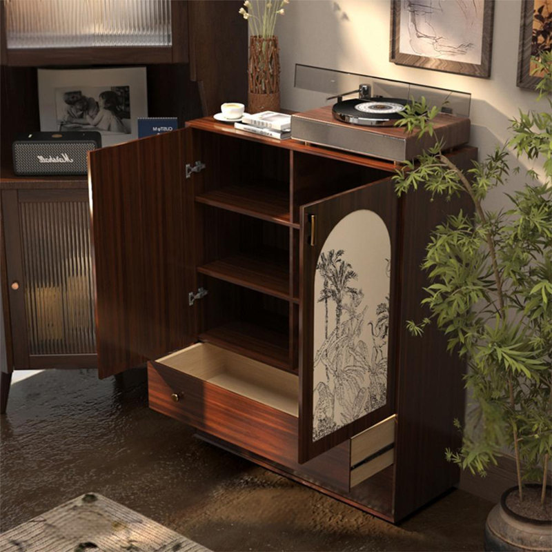 Armoire de rangement élégante avec plateau en pin