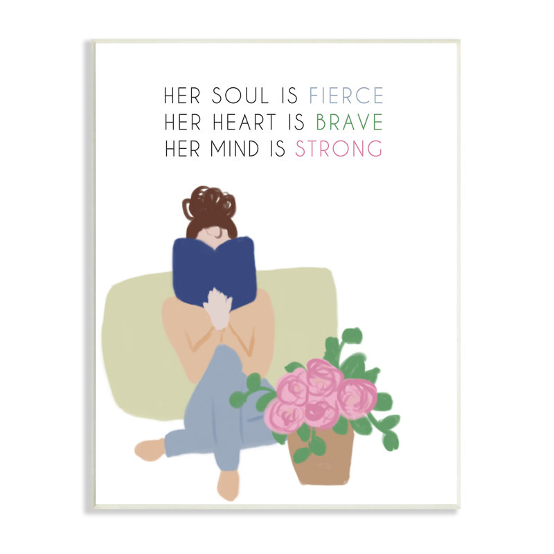35_Her Soul Is Fierce, Plaque de bois, H 15 po x l 10 po
