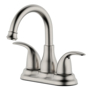 Centerset 2-handle Bathroom Faucet with Drain Assembly
