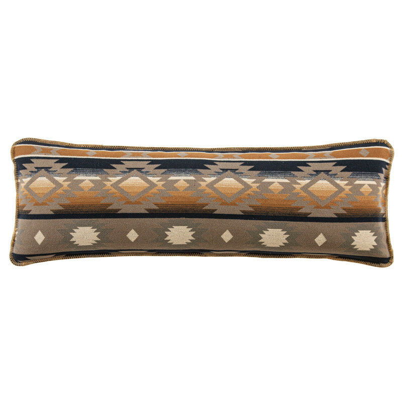 Coussin en laine Taos, 14 po x 42 po, Rectangle