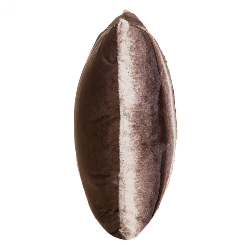  Striped Faux Fur Throw Pillow