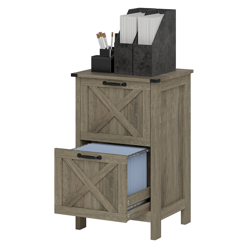 Classeur rustique 2 tiroirs Rustic Farmhouse, Gray