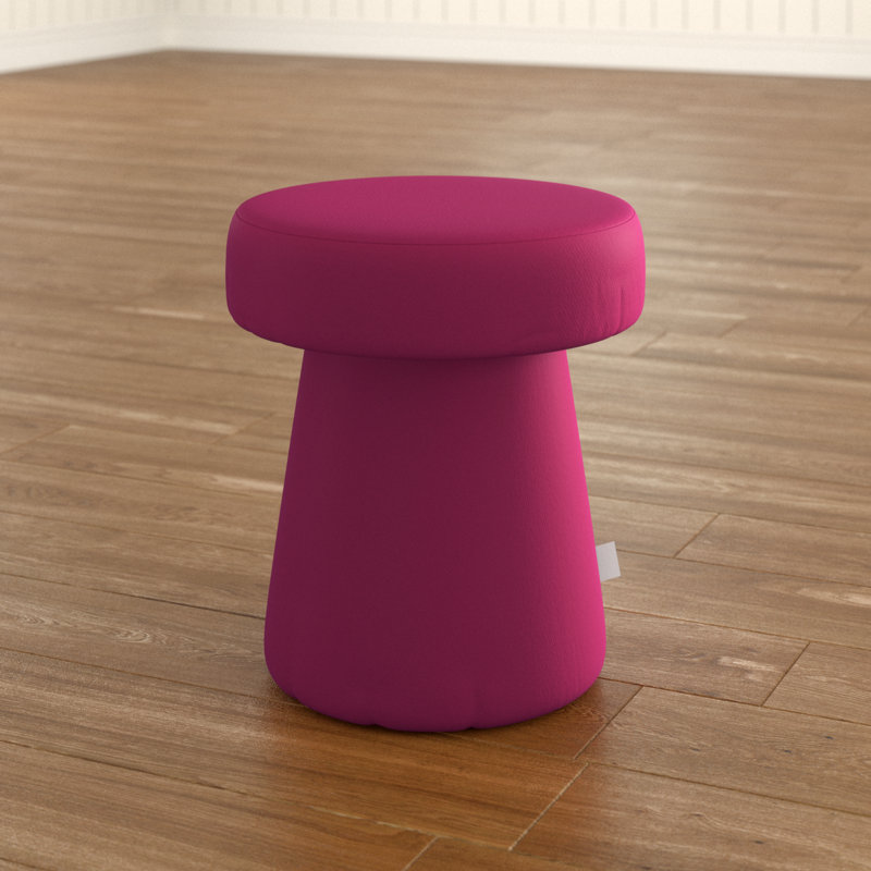Solid + Manufactured Wood Accent Stool, Fuchsia