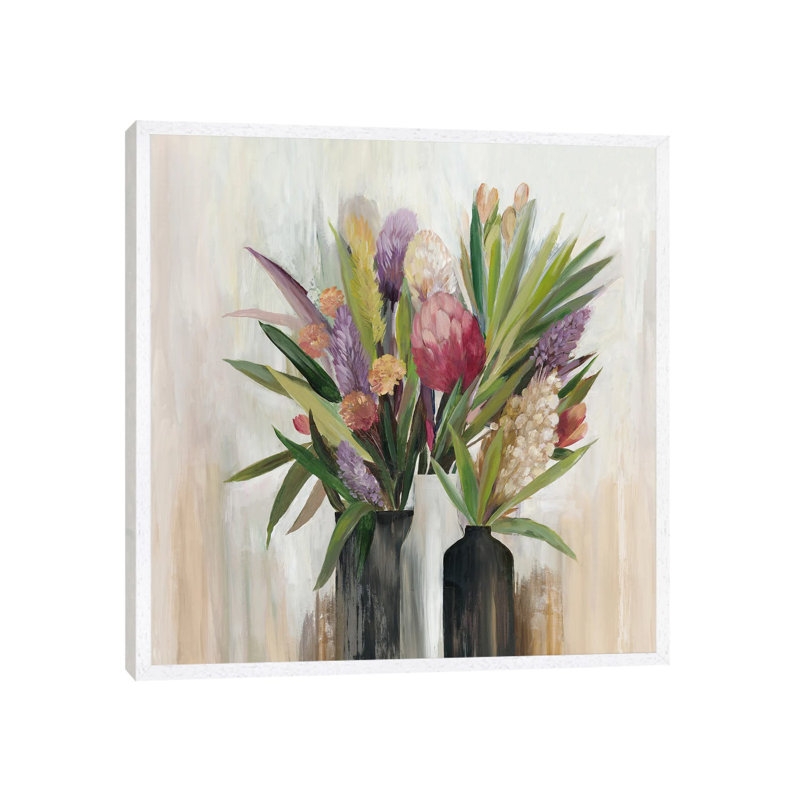 Tropical Paradise in Bloom 1 Piece Wall Art on Canvas, 66.04 cm H x 66.04 cm W, White Floater Framed