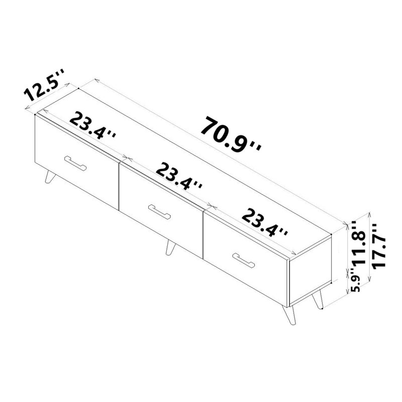 Jasem Unfinished TV Stand for TVs up to 78"