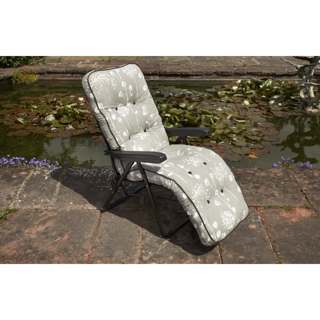 Angelika 118cm Long Reclining Single Chaise with Cushions