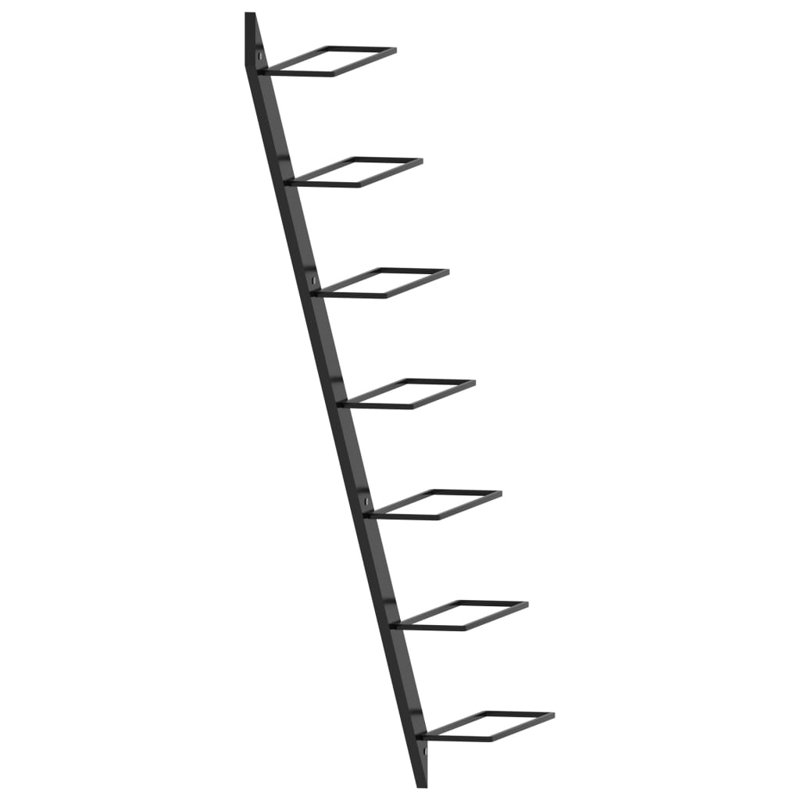 Dudek Wall Mounted Wine Bottle Rack, Black