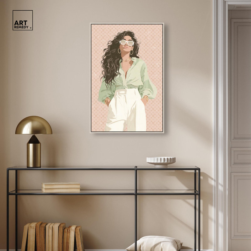 "Fresh and Clean Style", reproduction d'art sur toile par Art Remedy, cadre argenté, 20 x 30, H 31 po x l 21 po