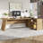 L-Shaped Executive Desk,Lagrge Desk With Drawers-760631107