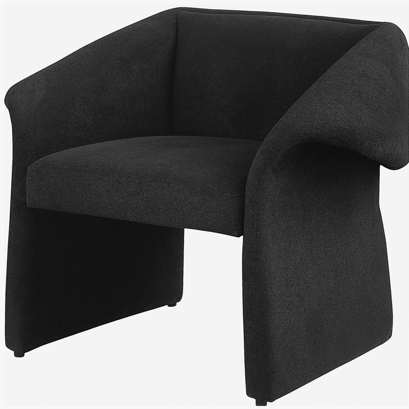 Fauteuil d'appoint à accoudoirs inclinés noir Mcdonald