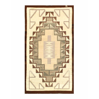 Navajo 3'9" x 6'11" Rug in Brown/Beige