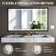 Miroir mural multifonctionnel en aluminium pour salle de bain, miroirs vatiny avec cadre en aluminium, couleur bois brun-177255043