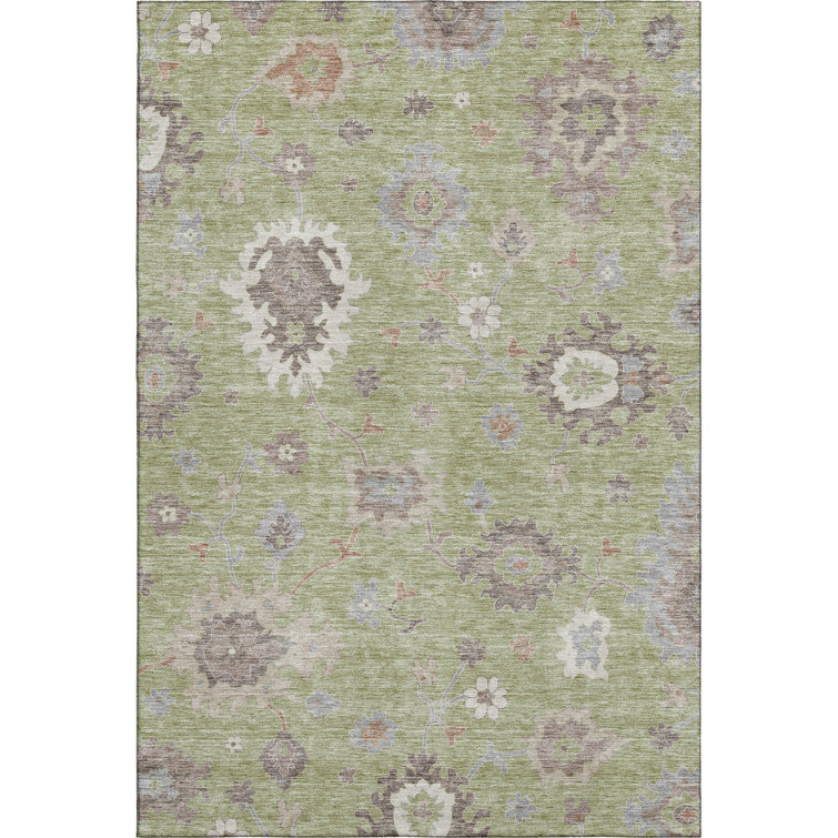 Premium Machine Washable Prisco Aloe Rug