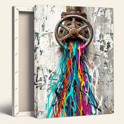 «Colorful Flow», ensemble de 1 reproduction d'art sur toile