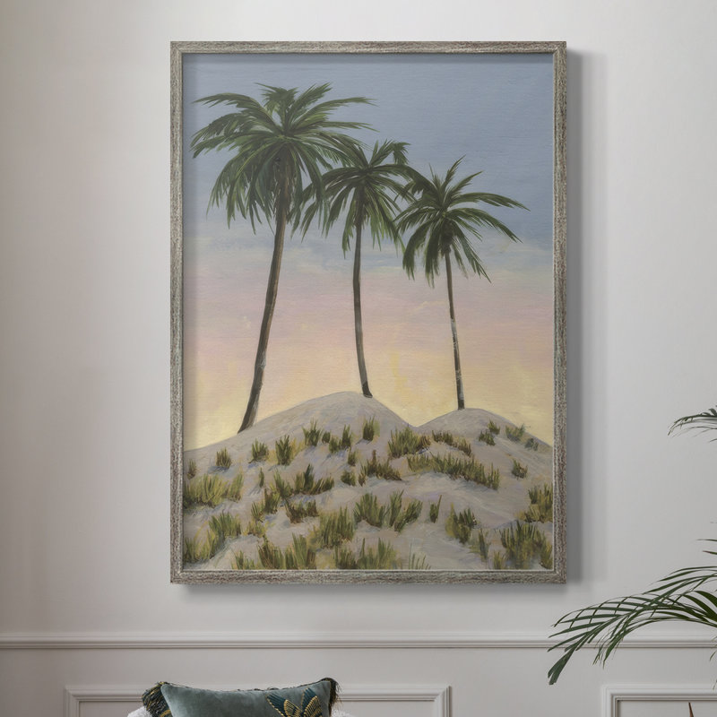 Sunrise Palms II, reproduction encadrée - bois massif 2974628, H 30 po x l 24 po