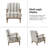 Amilio 28" W Farmhouse Upholstered Armchair with Solid Wood Frame-966426070