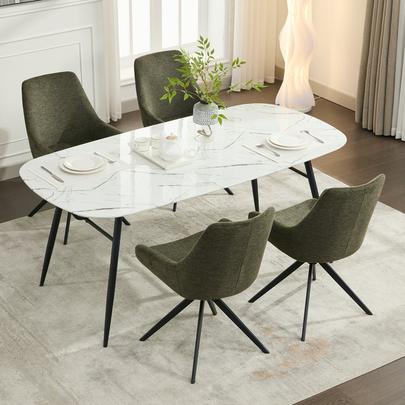 Marielly 19.2'' H Upholstered Metal Armchair, Green