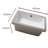GAWEZA 12'' Ceramic Rectangular Bathroom Sink with Overflow