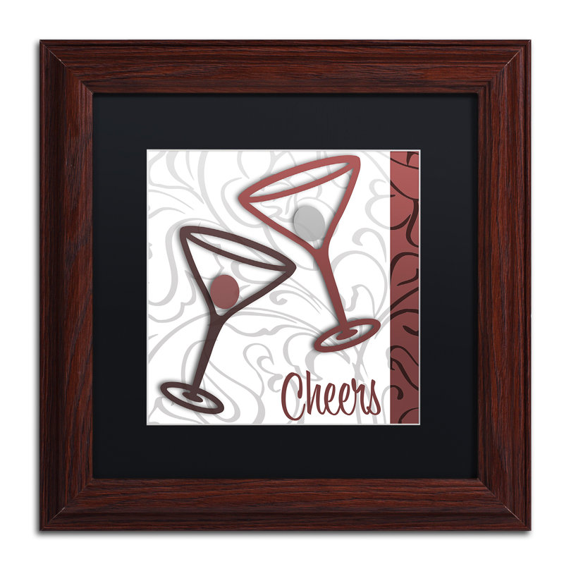 Jadaya «Cheers II», impression encadrée, Noir, H 16 po x l 16 po x P 0,5 po