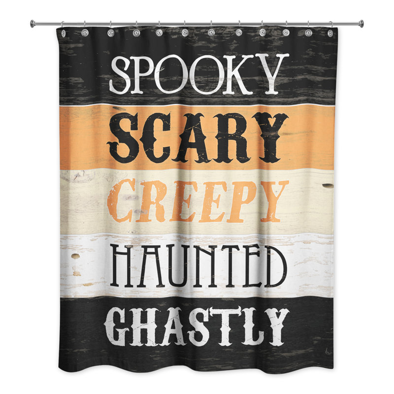 Rideau de douche simple halloween words