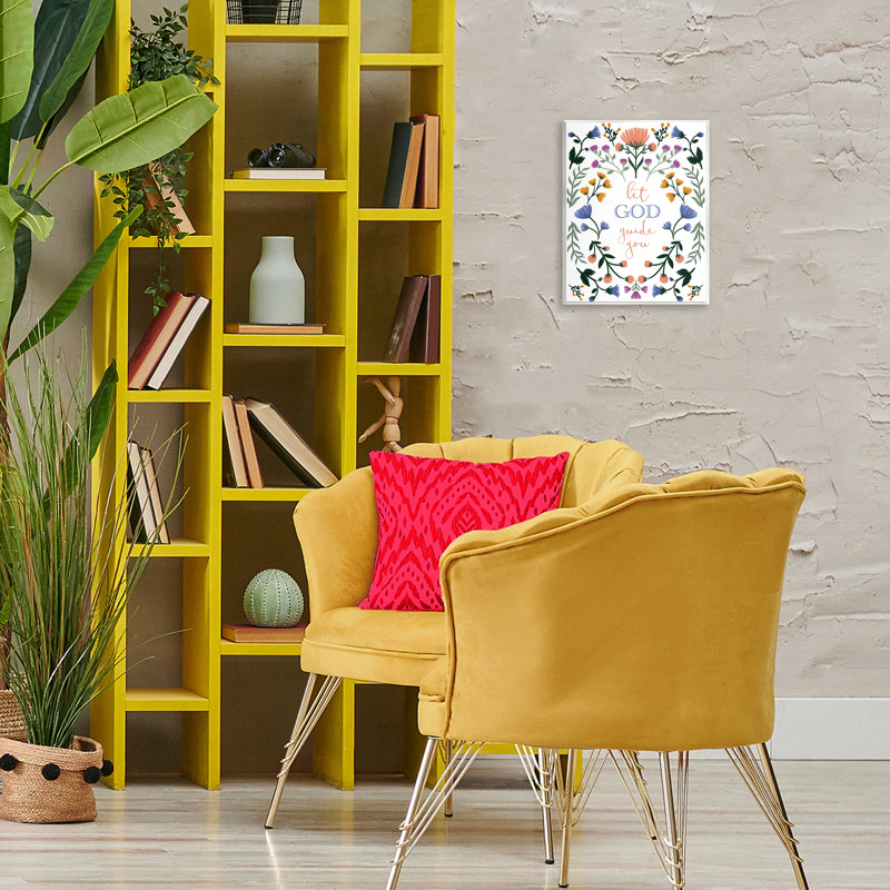 Plaque murale florale «Let God Guide You», design par Angel Nicole