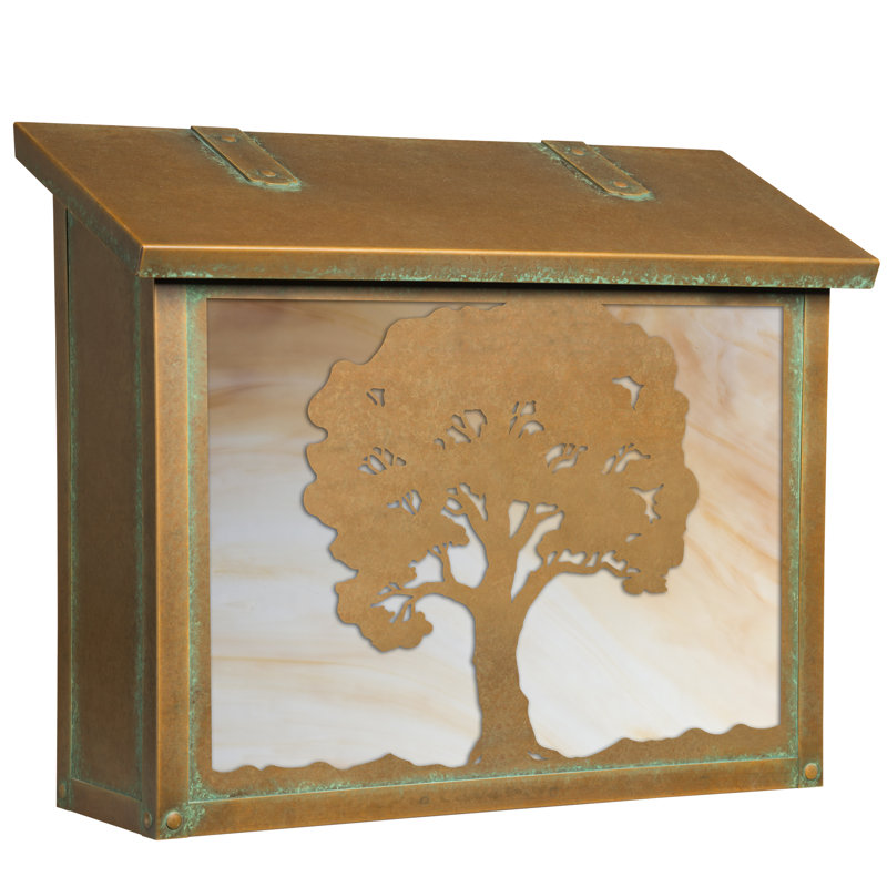 Boîte aux lettres murale chêne tree, Vert nouveau, Miel