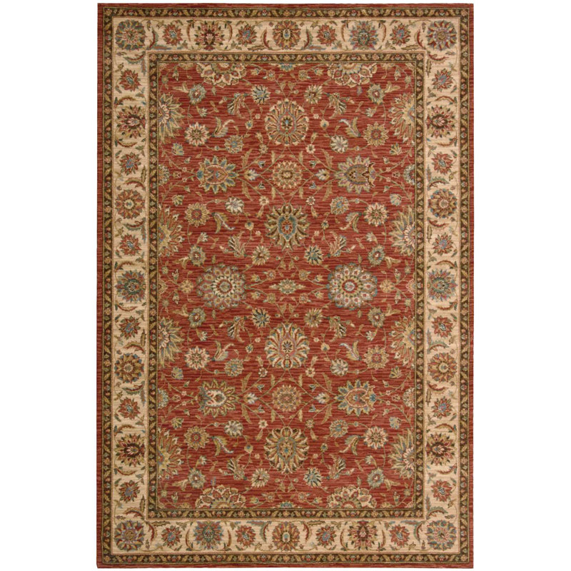 Tapis oriental rouille en laine Ingirith, Rectangle 5 pi 6 po x 8 pi 3 po
