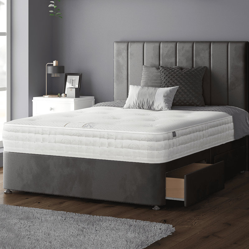 Hedley Upholstered Headboard, Grey, Small Double (4')