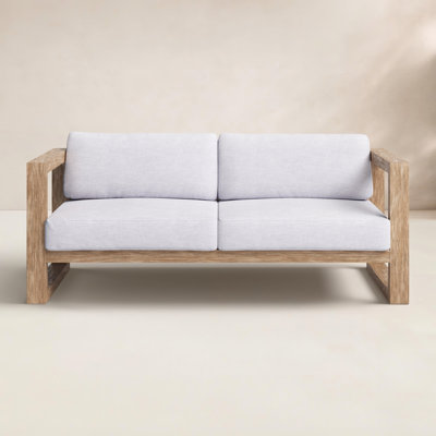 70" Eucalyptus Patio Sofa