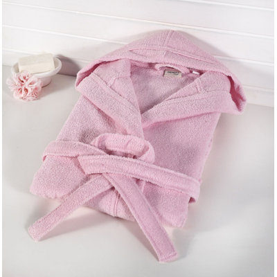 Peignoir 100% coton mi-mollet avec poches et capuche pour enfants
