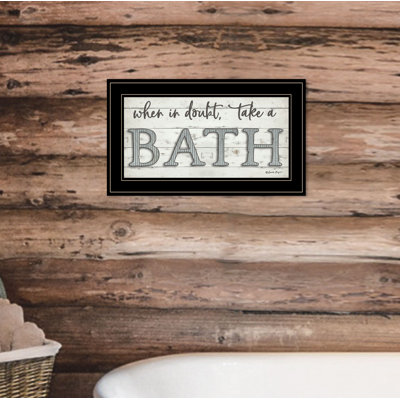 When in Doubt Take a Bath Framed Wall Art for Living Room, Home Wall Decor by Susie Boyer
