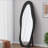 Full Length Mirror, 63" X 24" Floor Mirror/ Wall Mirror, Flannel Wrapped Wooden Frame Floor Mirror,Irregular Wavy Mirror Standing/Halling Large Wall Mirror For Bedroom,Living Room, Dressing Room-2060407026