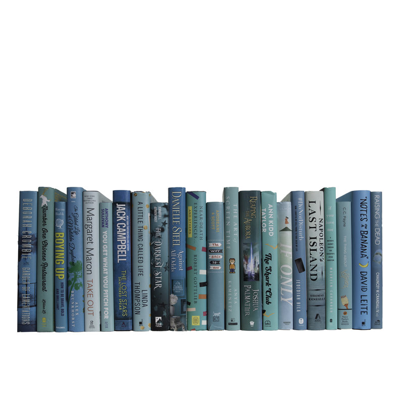Livres décoratifs - Livres de la jaquette du Golfe Breeze - Livres bleus au pied