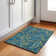 Tapis bleu marine Cerrito AMF533 lavable à la machine de qualité supérieure