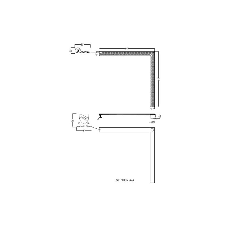Rio Orinoco River Series Wall Corner Stainless Steel Floor Shower Drain 