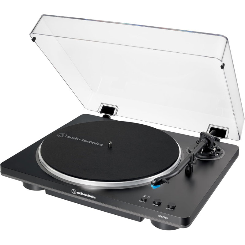 Audio-Technica AT-LP70X Fully Automatic Belt-Drive Turntable (Black/Bronze), Black/Brown