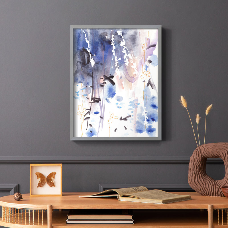 «Late Night Breeze IV», reproduction encadrée - bois massif, Gris, H 10 po x l 8 po