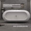 Baignoire de trempage autoportante 63 x 29,53 avec trop-plein et bonde escamotable