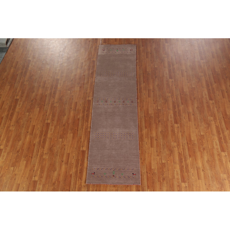 Handmade Gabbeh Indian Runner Rug 3x10