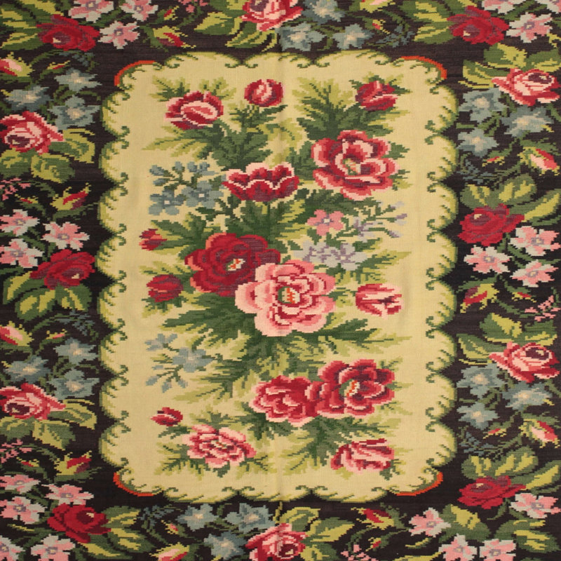Alima Performance Floral Indoor Rug, Square 7'