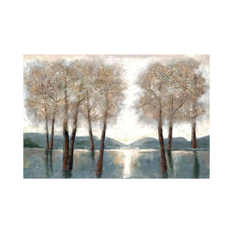 " Approaching Woods " by Doris Charest, 32" H x 48" W x 1.5" D, Wrapped Canvas