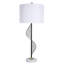 Lampe de table en métal et marbre Spiral Radiance II - 33 po x 14 po