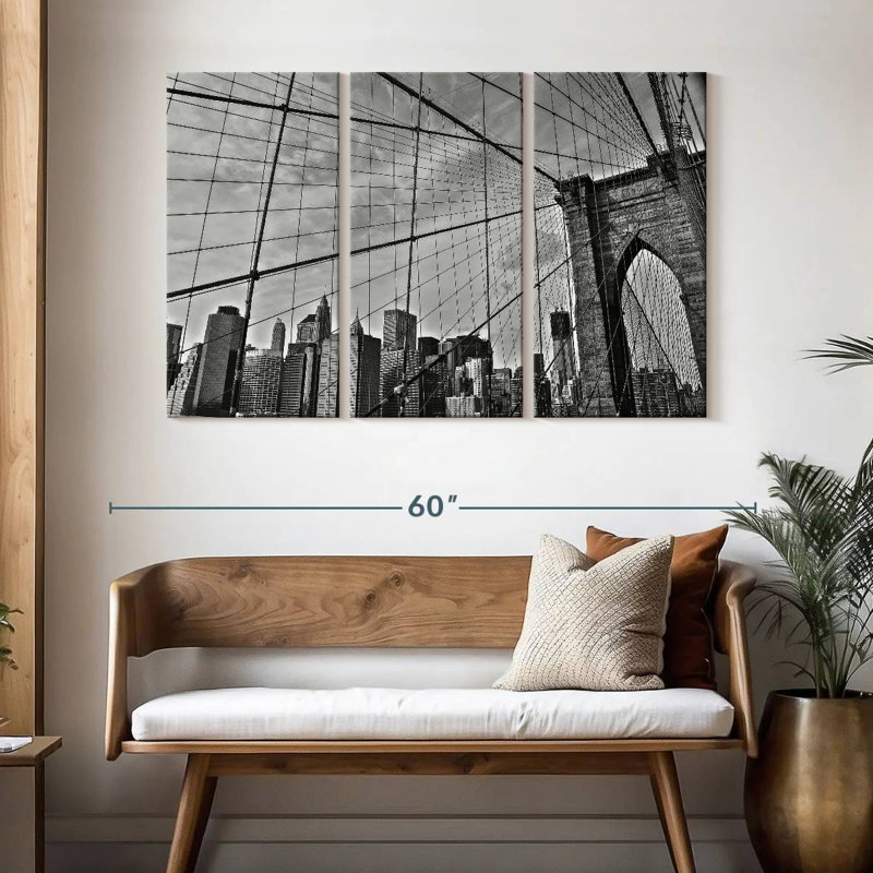 Câbles de Brooklyn Bridge, H 32 po x l 50 po