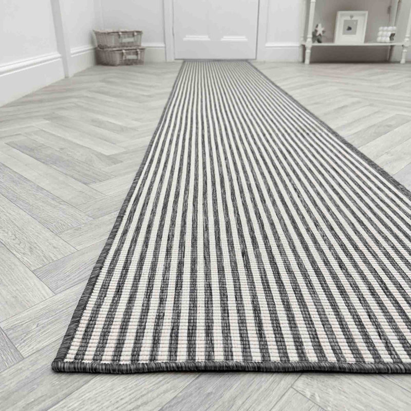 Runner Striped Flatweave Area Rug, Runner 60 x 150 cm