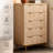 48" Tall Fluted 5 Drawers Dresser, Modern Chest Of Drawers With Metal Handle-1653936893
