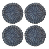 Braided Weave Placemats - Blue - Set of 4