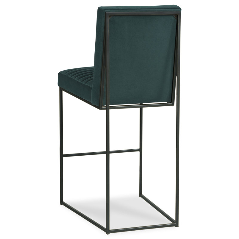 Uma Upholstered Counter Stool with Metal Frame, Bronze, Linen (3155 72)