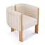 Ensemble de 2 chaises de salle à manger de style moderne avec structure en bois d'hévéa naturel et tissu, capacité de 225 lb, pour la salle à manger et l'espace de vie-483734594