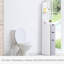 Tour de rangement blanche pour linge de salle de bain - 137 cm de hauteur avec 2 tablettes et tiroirs, organisateur latéral étroit et peu encombrant pour ranger les essentiels de toilette, tiroirs de rangement, format compact