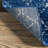 Maslah Geometric Moroccan Power Loom Performance Blue Rug-1205599542